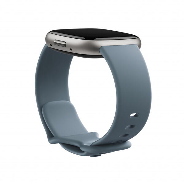 Ceas smartwatch Fitbit Versa 4 Waterfall Blue/Platinum Aluminum