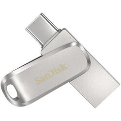Stick USB SanDisk Ultra Dual Drive Luxe, 256GB, USB 3.1/USB Type-C (Argintiu)