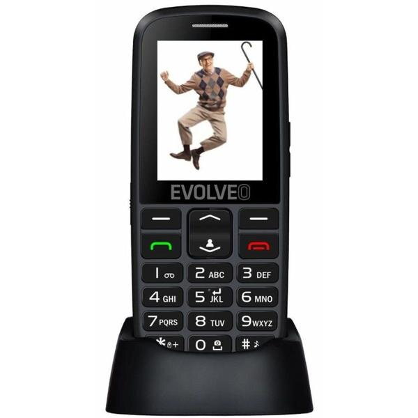 Telefon mobil Evolveo Easyphone EP-550, Ecran 2.4, Single SIM, buton SOS, Negru