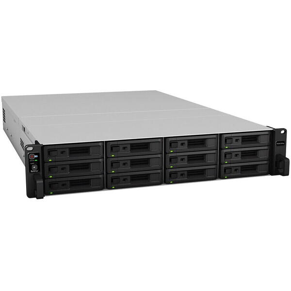Network Attached Storage Synology RackStation RS3621RPxs, 12-bay, Six Core Intel Xeon D-1531, 8 GB DDR4 ECC UDIMM, 2 x USB 3.2 gen1, 2 x Expansion Port