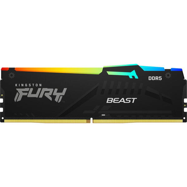 Memorie Kingston FURY Beast RGB 32GB DDR5 6000MHz CL36