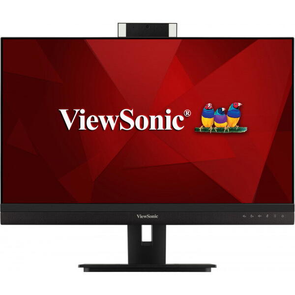 Monitor LED ViewSonic VG2756V-2K 27 inch QHD IPS 5 ms 60 Hz Webcam USB-C, Negru