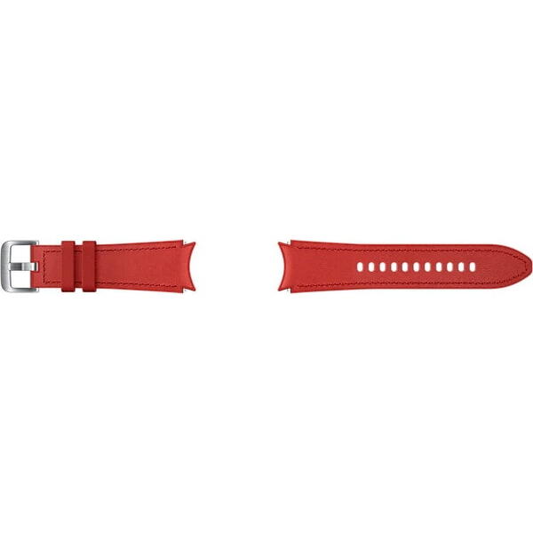 Curea smartwatch Samsung Hybrid Leather Band pentru Galaxy Watch4 Classic, 20mm M/L, Red