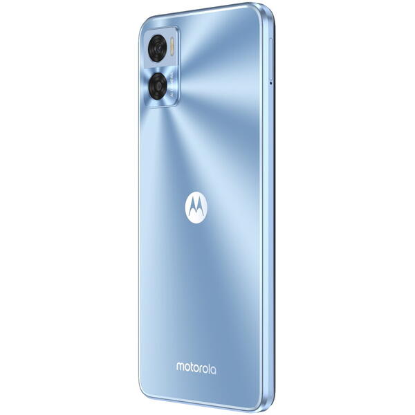 Telefon mobil Motorola Moto E22, Dual SIM, 64GB, 4GB RAM, 4G, Crystal Blue
