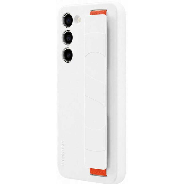 Husa telefon SAMSUNG Silicone Grip Case pentru Galaxy S23 Plus, EF-GS916TWEGWW, White