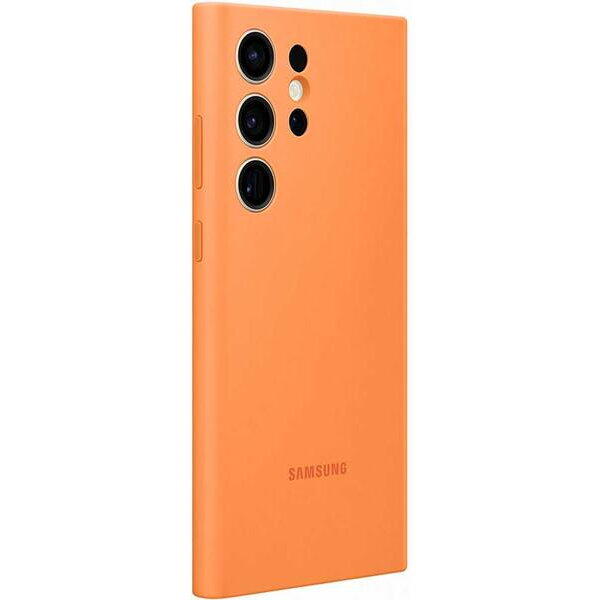 Husa telefon SAMSUNG Silicone Case pentru Galaxy S23 Ultra, EF-PS918TOEGWW, Orange