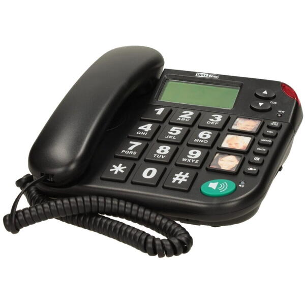 Telefon fix cu fir MaxCom KXT480, negru