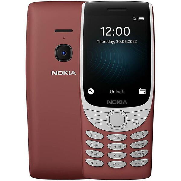 Telefon mobil Nokia 8210, Dual SIM, 4G, Rosu