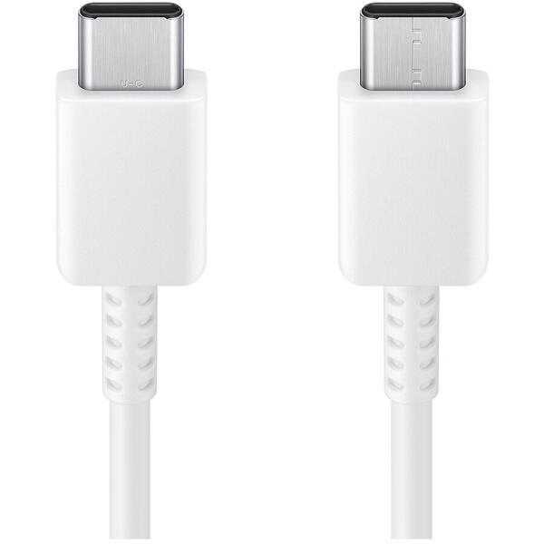 Cablu de date Samsung, USB Type-C & USB Type-C, lungime 1.8 m, max. 3A USB 2.0, Alb