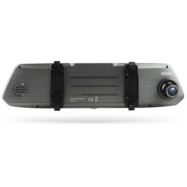 Camera auto DVR Xblitz Park View 2, Dual fata/spate, oglinda LCD tactil 7.0", Full HD, Negru