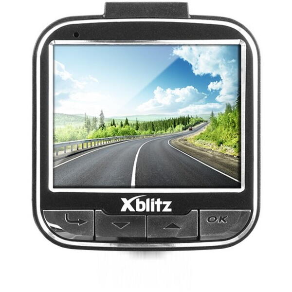 Camera auto DVR Xblitz Go Ride, rezolutie Full HD, unghi de filmare 170°, HDR, senzor de miscare G, Black