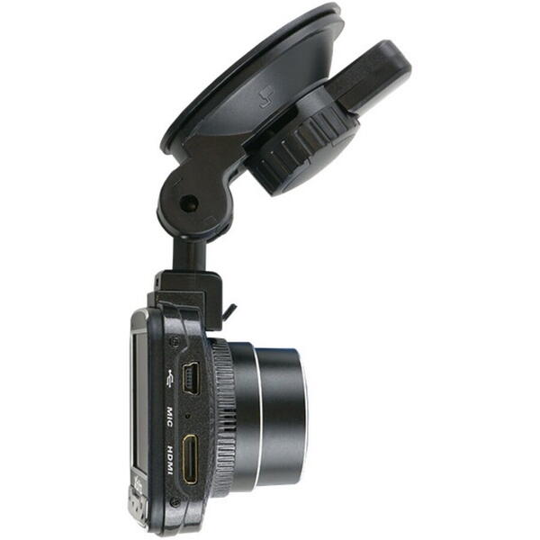 Camera auto DVR Xblitz Go Ride, rezolutie Full HD, unghi de filmare 170°, HDR, senzor de miscare G, Black