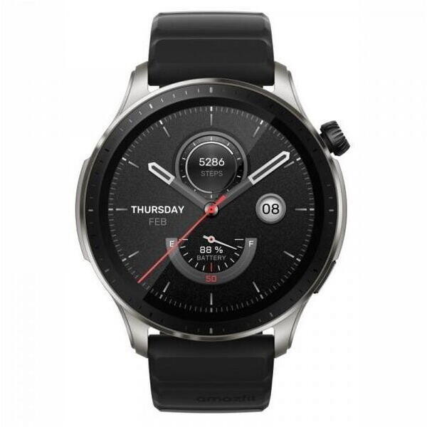 Smartwatch Amazfit GTR 4 Black Eurasian Edition, Negru
