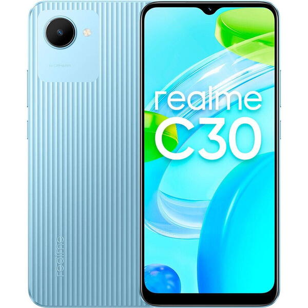 Telefon mobil Realme C30, Dual SIM, 3GB RAM, 32GB, 4G, Blue