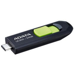 Stick Memorie AData UC300, 64GB, USB-C, Black-Green