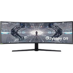 Monitor LED Samsung Gaming Odyssey G9 LC49G95TSSPXEN Curbat 49 inch DQHD VA 1 ms 240 Hz HDR FreeSync Premium Pro & G-Sync