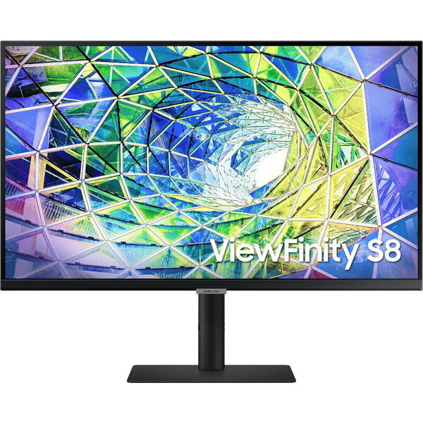 Monitor LED Samsung ViewFinity S8 LS27A800UJPXEN 27 inch UHD IPS 5 ms 60 Hz USB-C HDR, Negru