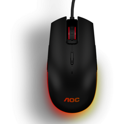 Mouse Optic AOC GM500, RGB LED, USB, Negru