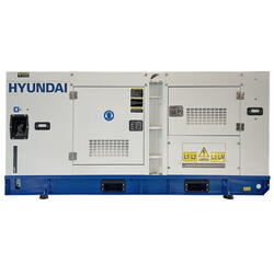 Generator de curent trifazat cu motor diesel Hyundai DHY100L, 80 kW, 85 dB, pornire electrica, consum estimat 21.5 litri/ora