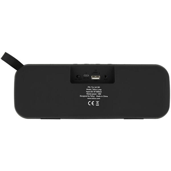Boxa portabila Bluetooth Tellur Loop 10W, Negru