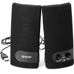 Boxe Spacer SPB-216 2.0, USB, Negru