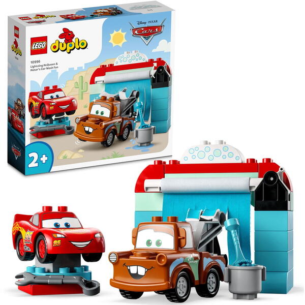 LEGO® DUPLO - Distractie la spalatorie cu Fulger McQueen si Bucsa 10996, 29 piese
