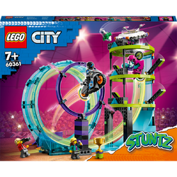 LEGO® City - Provocarea suprema de cascadorii pe motocicleta 60361, 385 piese