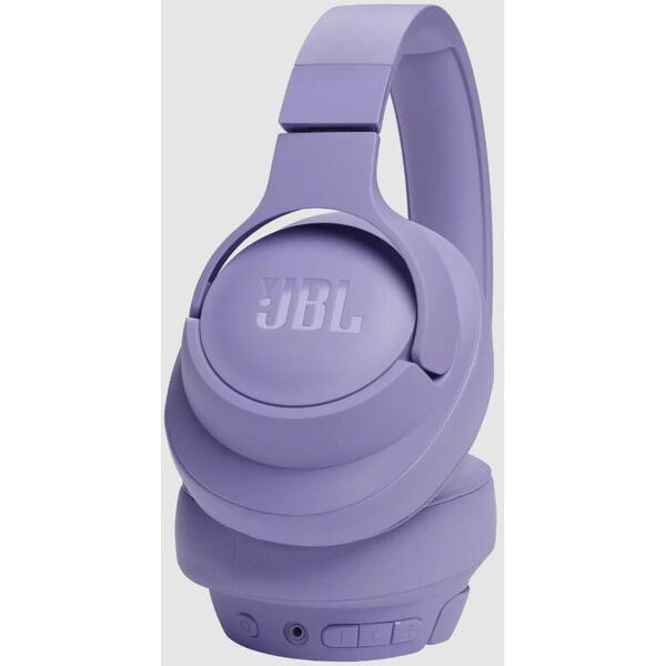 Casti audio wireless over-ear JBL Tune 720BT, JBL Pure Bass Sound, Bluetooth 5.3, Conexiune multi-point, Asistent vocal, Violet