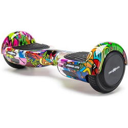 Hoverboard Freewheel Junior Lite graffiti mov , roti 6.5 inch, autonomie 12 km, viteza 12 km/h ,motor 2 x 200W