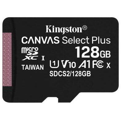 Card de memorie MicroSD Kingston Canvas Select Plus, 128GB, UHS-I, Class 10