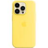 Husa de protectie Apple Silicone Case with MagSafe pentru iPhone 14 Pro Max, Canary Yellow