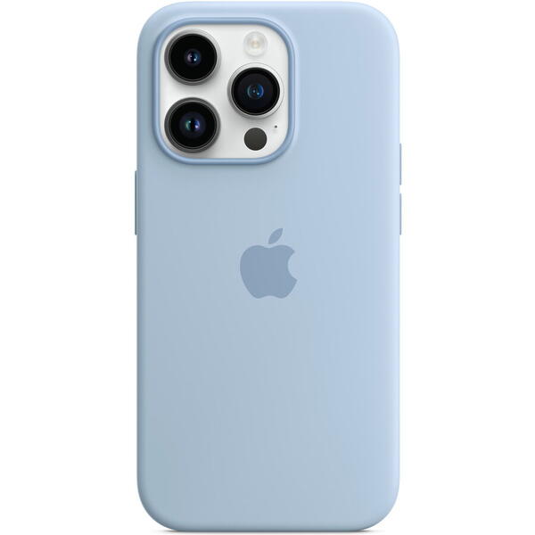 Husa de protectie Apple Silicone Case with MagSafe pentru iPhone 14 Pro, Sky