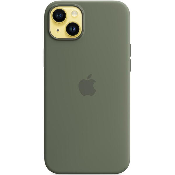 Husa de protectie Apple Silicone Case with MagSafe pentru iPhone 14 Plus, Olive