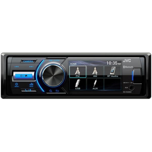 Radio MP3 auto JVC KD-X560BT, 4x50W, USB, AUX, fara mecanism CD