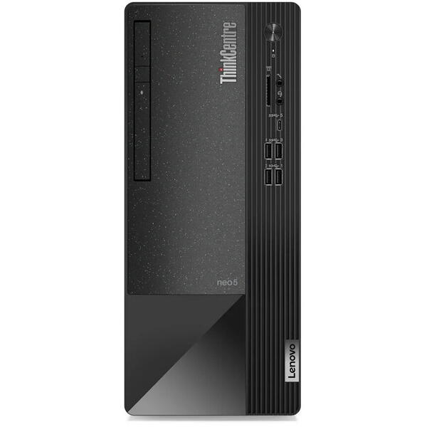 Calculator Lenovo ThinkCentre neo 50t, Intel Core i7-12700, 8 GB RAM, 512 GB SSD, Windows 11 Pro, Negru