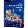 Puzzle 3D Cubic Fun LED - Notre Dame, 149 piese