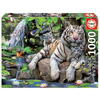 Puzzle Educa - Bengal white tigers, 1000 piese