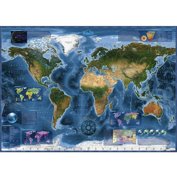 Puzzle Heye - Satellite Map, 2000 piese