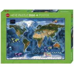 Puzzle Heye - Satellite Map, 2000 piese