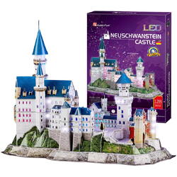 Puzzle 3D Cubic Fun LED - Castelul Neuschwanstein, 128 piese