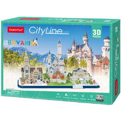 Puzzle 3D Cubic Fun - City Line, Bavaria, 178 piese