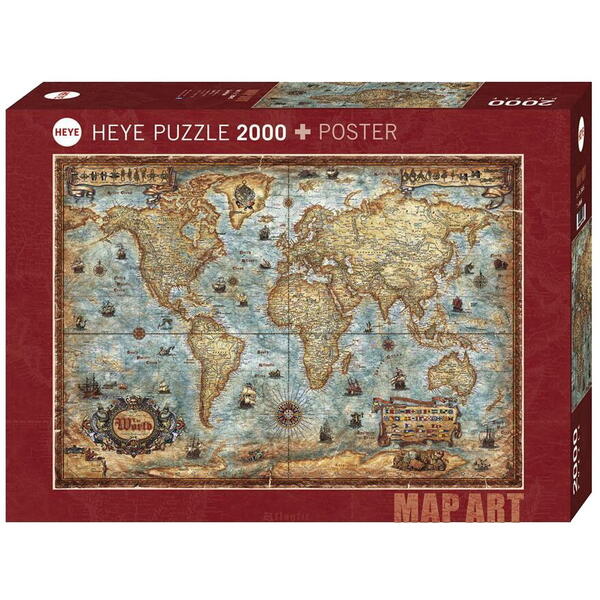 Puzzle Heye - The World, 2000 piese