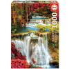 Puzzle Educa - Waterfall in Deep Forest, 1000 piese