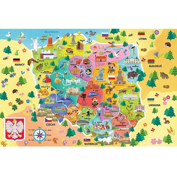 Puzzle Trefl 54 piese - Map of Poland