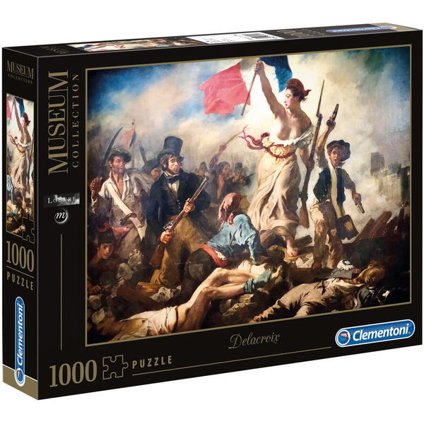 Puzzle Clementoni - Delacroix, Libertatea conducand poporul, 1000 piese