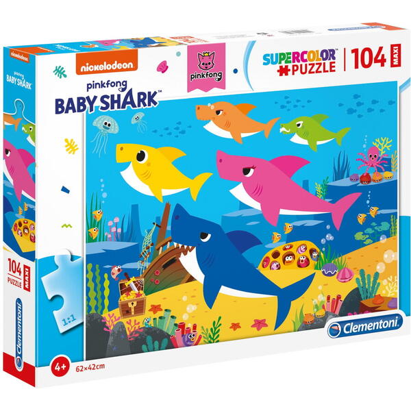 Puzzle maxi Clementoni - Baby shark, 104 piese