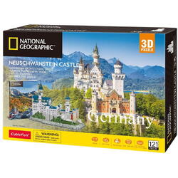 Puzzle 3D Cubic Fun - National Geographic, Castelul Neuschwanstein, 121 piese