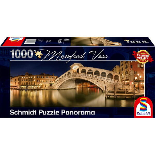 Puzzle Schmidt - Manfred Voss: Rialto bridge, 1000 piese