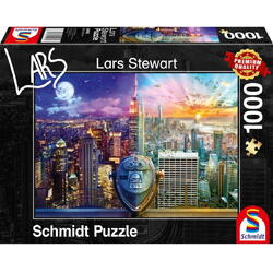 Puzzle Schmidt - Lars Stewart: Night and Day - New York, 1000 piese