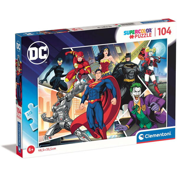 Puzzle Clementoni SuperColor - DC Comics, 104 piese